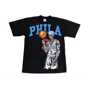 Warren Lotas x Philadelphia 76ers Iverson Black Tee - Large